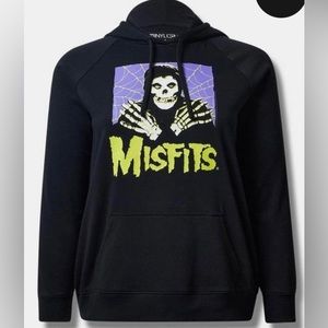 New Torrid Plus Size Misfits Skeleton Graphic Hoodie 5X 5XL Black Purple Green